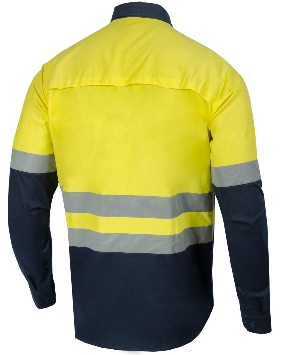 Camisa alta visibilidad de trabajo - Amarillo Azul - 02 #color_amarillo-azul