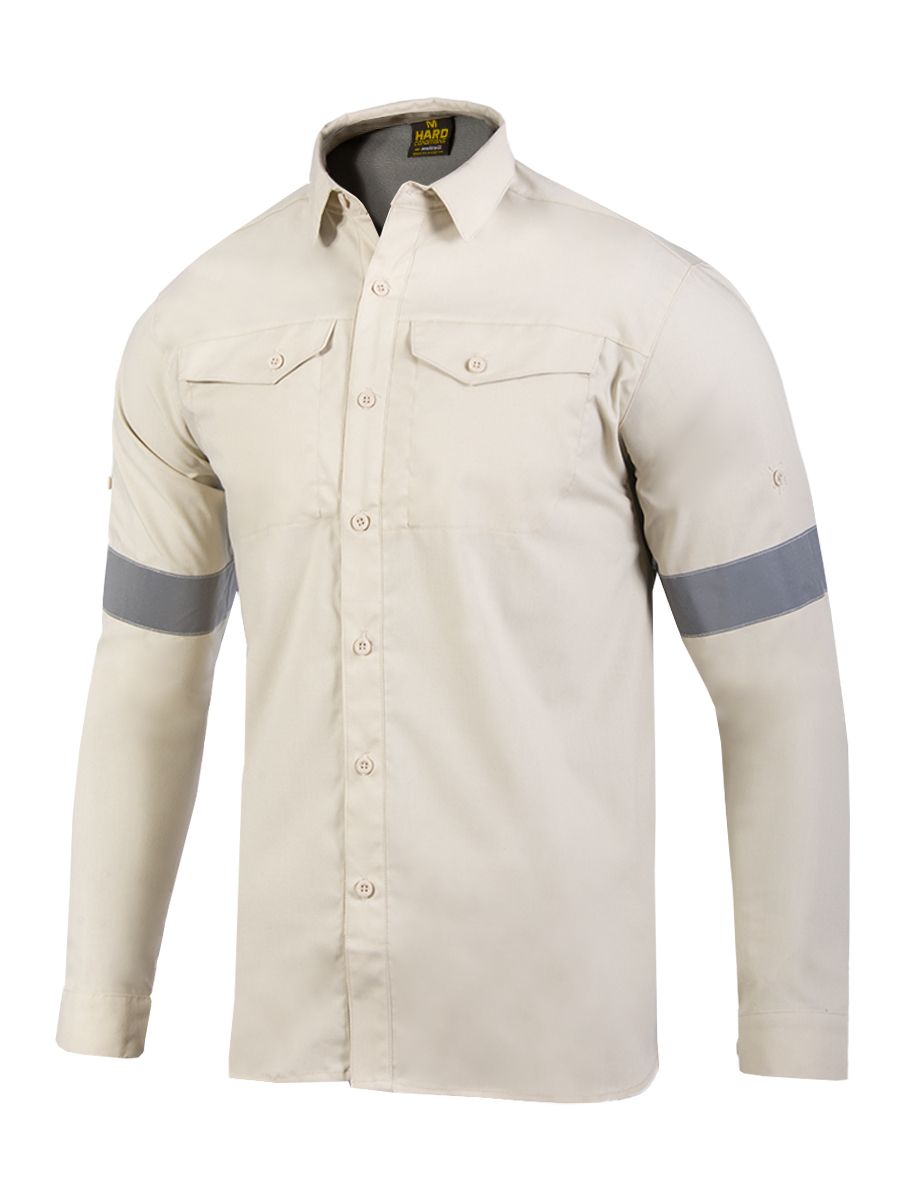 Camisa broca de trabajo liviana - Beige - 01 #color_beige