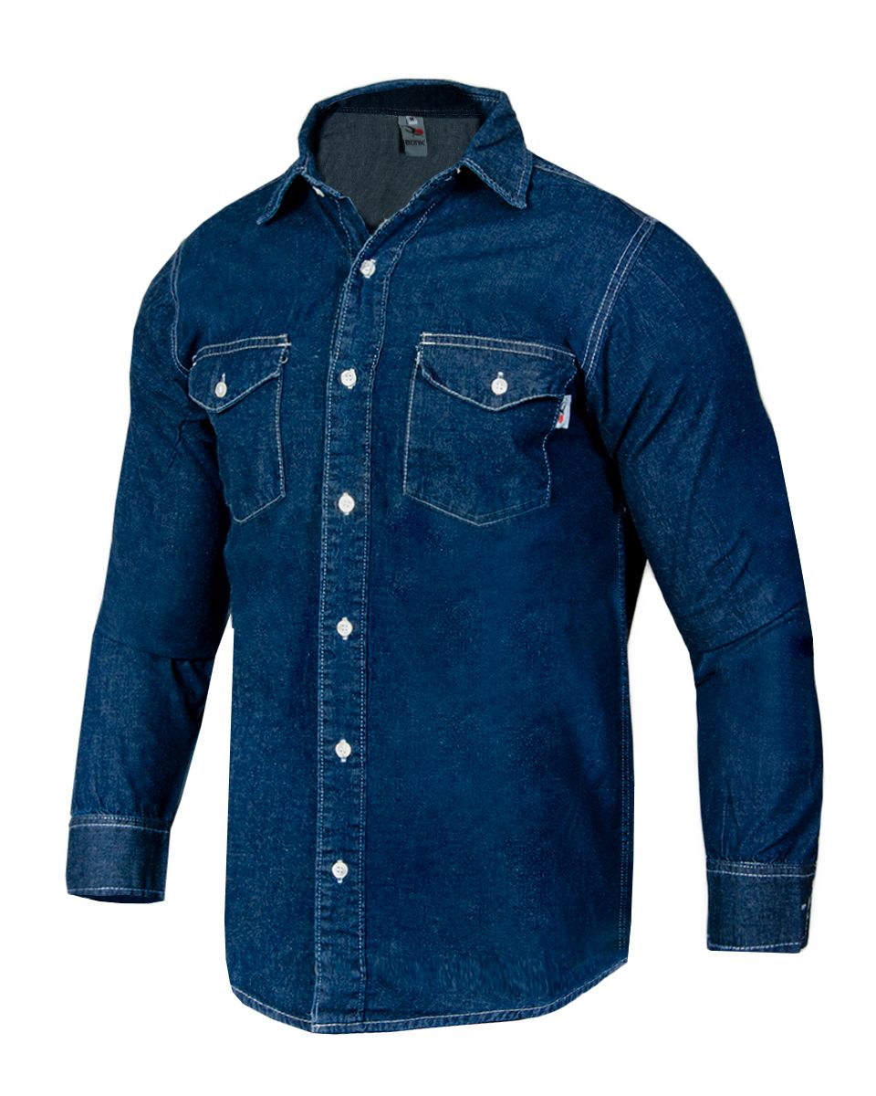 Camisa vestir Denim - Azul - 01 #color_azul