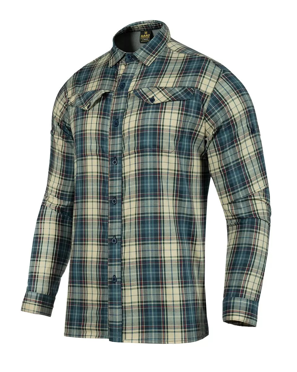 Camisa cuadros urbana hard conditions - Beige - 01 #color_beige